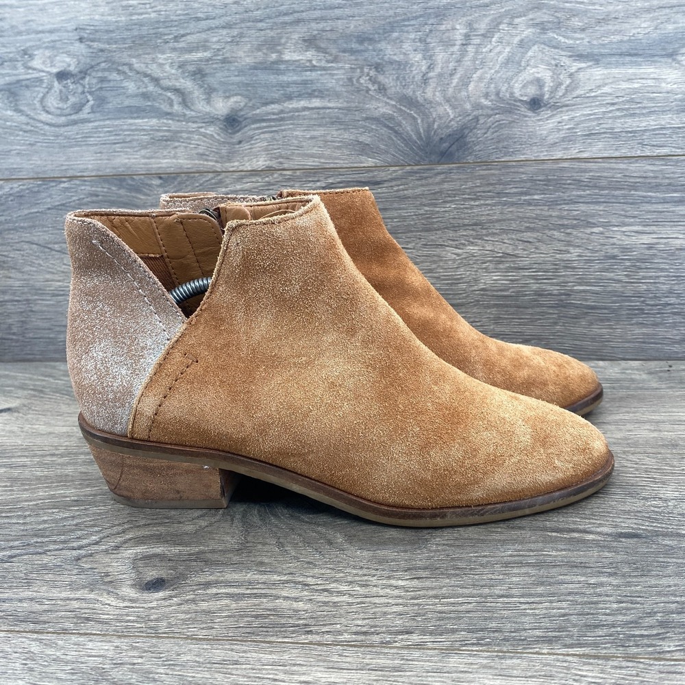 Frye & Co Suede Leather‎ Caden Slip On Ankle Bootie Block Heels Women's Size 8 - Picture 2 of 11